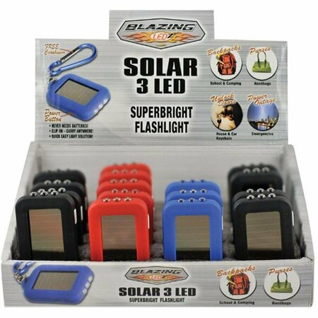 BLAZING LEDZ 302501 Solar Keychain Flashlight, 24PK BL10414
